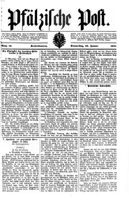 Pfälzische Post Donnerstag 23. Januar 1873