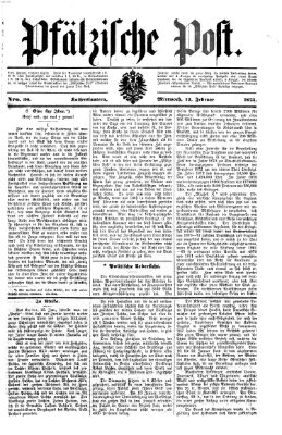 Pfälzische Post Mittwoch 12. Februar 1873