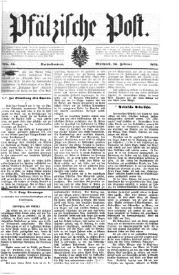 Pfälzische Post Mittwoch 26. Februar 1873