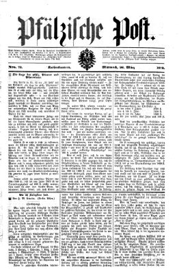 Pfälzische Post Mittwoch 26. März 1873