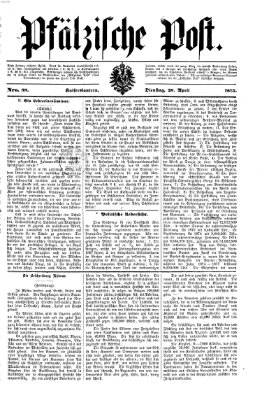 Pfälzische Post Dienstag 29. April 1873