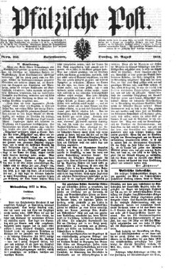 Pfälzische Post Dienstag 19. August 1873