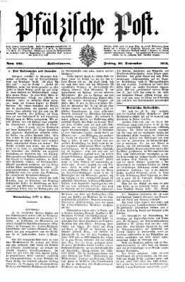 Pfälzische Post Freitag 26. September 1873