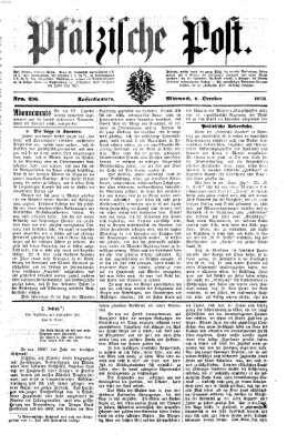 Pfälzische Post Mittwoch 8. Oktober 1873