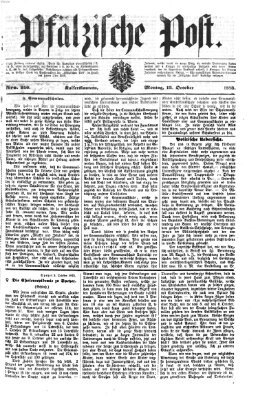 Pfälzische Post Montag 13. Oktober 1873