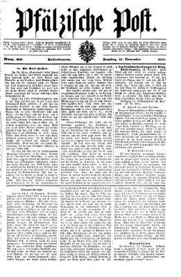 Pfälzische Post Samstag 15. November 1873