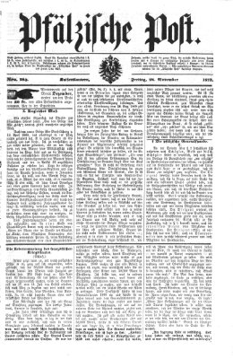 Pfälzische Post Freitag 28. November 1873