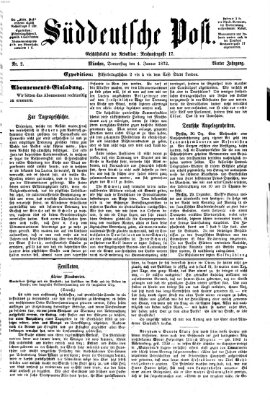 Süddeutsche Post Donnerstag 4. Januar 1872