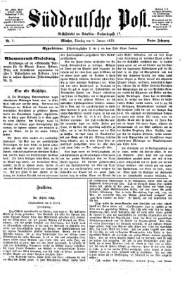 Süddeutsche Post Dienstag 9. Januar 1872