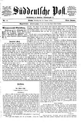 Süddeutsche Post Sonntag 14. Januar 1872