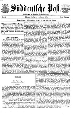 Süddeutsche Post Dienstag 16. Januar 1872