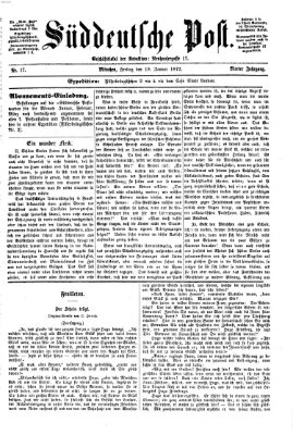 Süddeutsche Post Freitag 19. Januar 1872