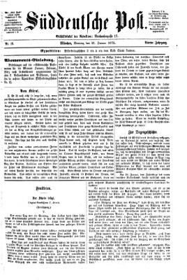 Süddeutsche Post Sonntag 21. Januar 1872