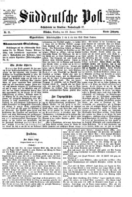 Süddeutsche Post Dienstag 23. Januar 1872