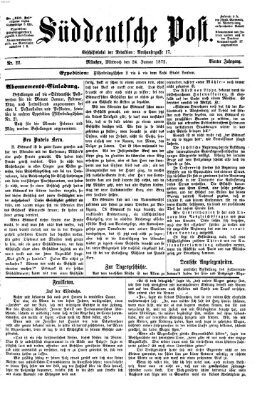 Süddeutsche Post Mittwoch 24. Januar 1872