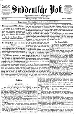 Süddeutsche Post Donnerstag 25. Januar 1872