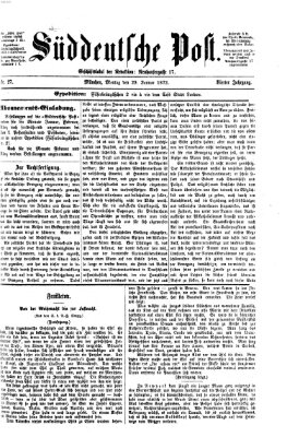 Süddeutsche Post Montag 29. Januar 1872