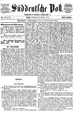 Süddeutsche Post Sonntag 4. Februar 1872