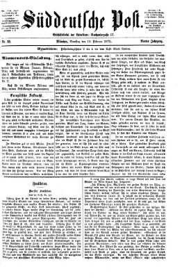 Süddeutsche Post Samstag 10. Februar 1872