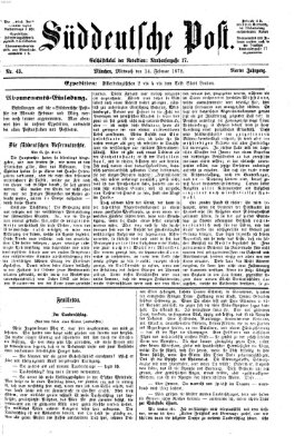 Süddeutsche Post Mittwoch 14. Februar 1872