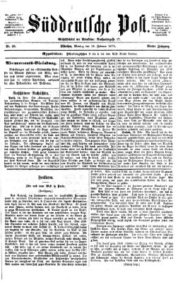 Süddeutsche Post Montag 19. Februar 1872