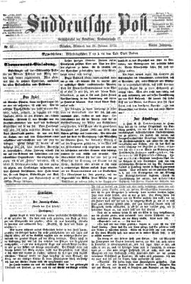 Süddeutsche Post Mittwoch 28. Februar 1872