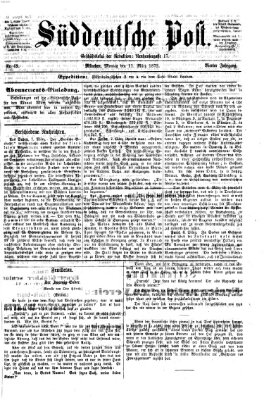 Süddeutsche Post Montag 11. März 1872