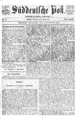 Süddeutsche Post Samstag 16. März 1872