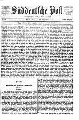 Süddeutsche Post Sonntag 17. März 1872