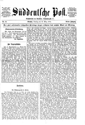 Süddeutsche Post Sonntag 24. März 1872