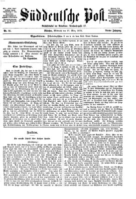 Süddeutsche Post Mittwoch 27. März 1872