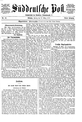 Süddeutsche Post Freitag 29. März 1872