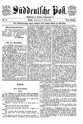 Süddeutsche Post Sonntag 31. März 1872