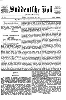 Süddeutsche Post Samstag 6. April 1872
