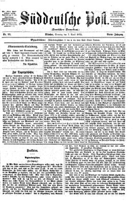 Süddeutsche Post Sonntag 7. April 1872