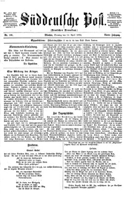 Süddeutsche Post Sonntag 14. April 1872