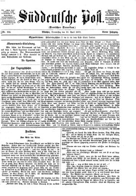 Süddeutsche Post Donnerstag 18. April 1872