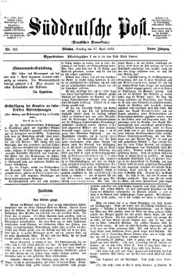 Süddeutsche Post Samstag 27. April 1872