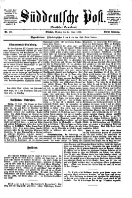 Süddeutsche Post Montag 24. Juni 1872