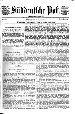 Süddeutsche Post Montag 8. Juli 1872