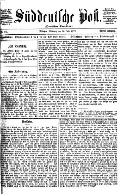 Süddeutsche Post Mittwoch 10. Juli 1872