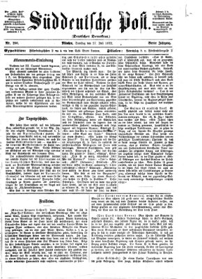 Süddeutsche Post Samstag 27. Juli 1872