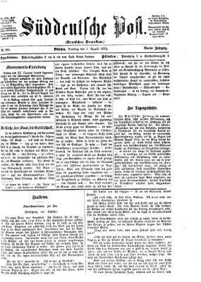 Süddeutsche Post Samstag 3. August 1872