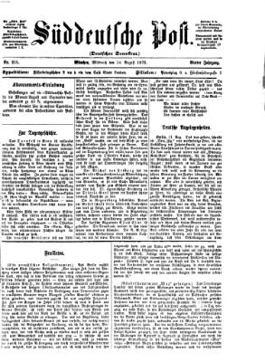 Süddeutsche Post Mittwoch 14. August 1872