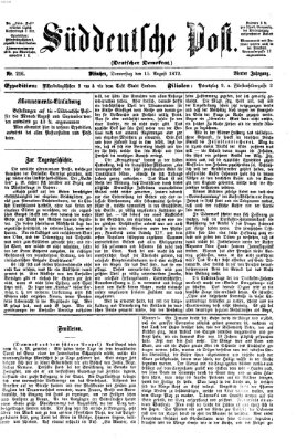 Süddeutsche Post Donnerstag 15. August 1872