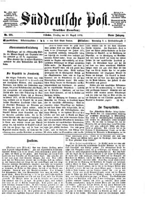 Süddeutsche Post Dienstag 20. August 1872