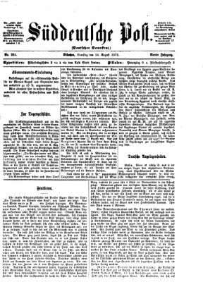 Süddeutsche Post Samstag 24. August 1872