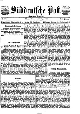 Süddeutsche Post Mittwoch 28. August 1872