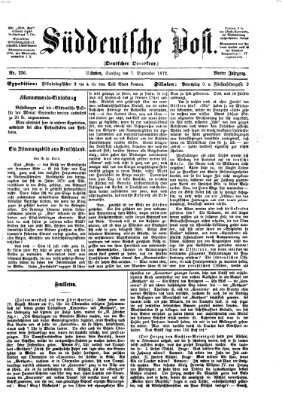 Süddeutsche Post Samstag 7. September 1872