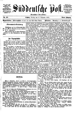 Süddeutsche Post Dienstag 10. September 1872